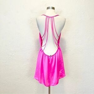 Victoria's Secret Bright Pink Strappy Backless Dress